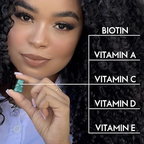 Sugarbear Hair Vitamins - Biotin, Zinc, Iodine, Vitamin E, Folic Acid, Inositol - Vegan Gummies