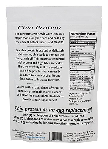 Foods Alive | Organic Chia Protein Powder | 8 oz
