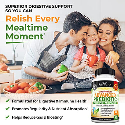 Prebiotics for Advanced Gut Health - Immune System Support & Dietary Fiber