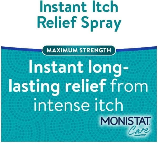Monistat Instant Itch Relief Spray for Women, Maximum Strength Feminine Itch Care, 2 oz (Pack of 2)