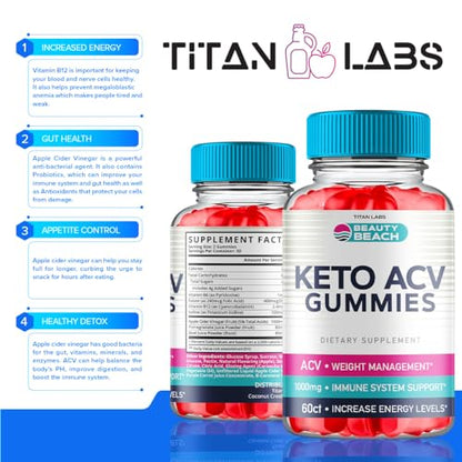 (5 Pack) Beauty Beach Keto ACV Gummies, Beauty Beach Keto ACV Gummies Advanced