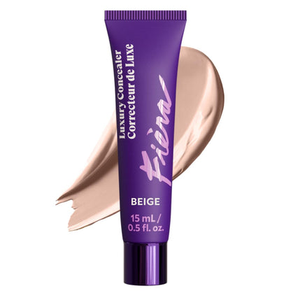 Fièra Luxury Concealer & Foundation with Anti-Aging Ingredients - Full Coverage for Dark Circles, Wrinkles, Fine Lines, and Spots, All-Day Wear For Mature Skin - Sand, 0.5 FL. OZ. / 15 ML