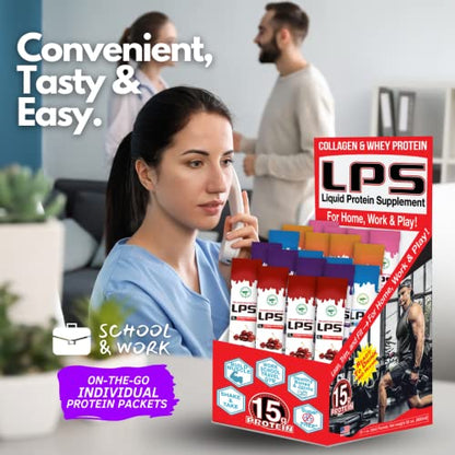 Nutritional Designs LPS Liquid Collagen & Whey Protein Supplement - Non-GMO Drink