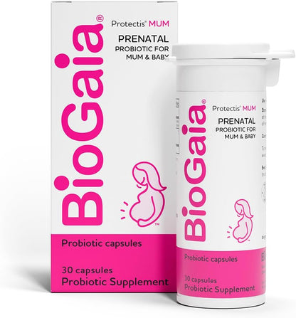 BioGaia Protectis Mum | Prenatal Probiotic | Mom & Baby Digestive Health | Helpful for Mom & Baby | Support Baby's Developing Digestive & Immune Health | Boost Mom's Immune Defenses & Digestive Health