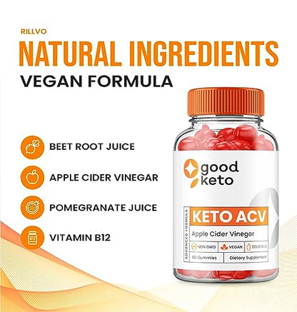 (5 Pack) Good Keto ACV Gummies - Official - Keto Good ACV Advanced Formula Plus