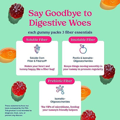 Poop Like a Champion Super Fiber Gummies 6g Fiber - Apple Cider Vinegar & Berries