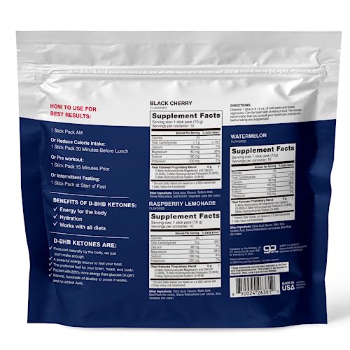 Real Ketones BHB Exogenous Ketones Drink Mix Packets Keto Electrolytes Powder