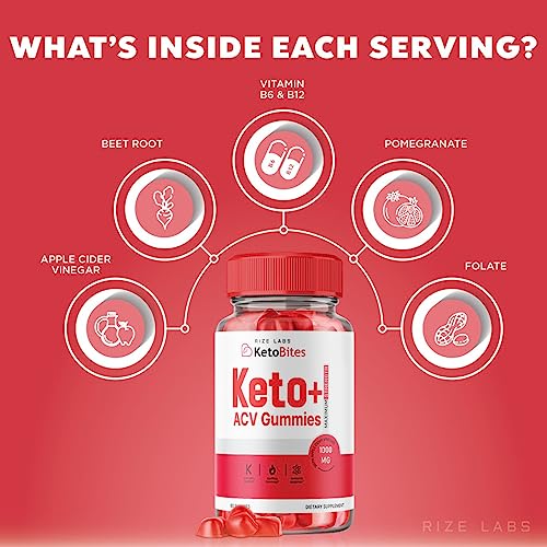 rize labs (2 Pack) Keto Bites - Keto Bites Gummies Advanced Weight Loss - Keto Bites ACV