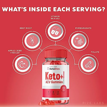 rize labs (2 Pack) Keto Bites - Keto Bites Gummies Advanced Weight Loss - Keto Bites ACV