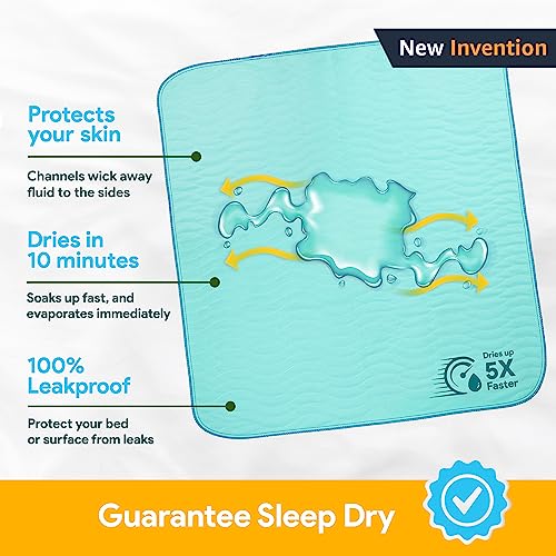 IMPROVIA® Washable Underpads, 34" x 36" (Pack of 4) - Heavy Absorben