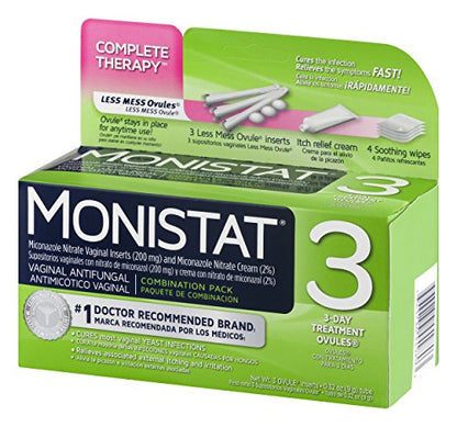 Monistat 3 Day Triple Action Combo Pack, Odorless, White