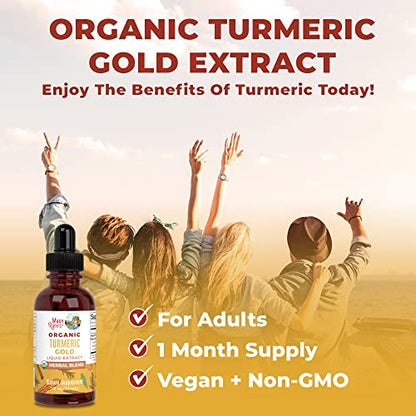 MaryRuth Organics Turmeric Gold Liquid Drops, USDA Organic, Herbal Blend Liquid Drops