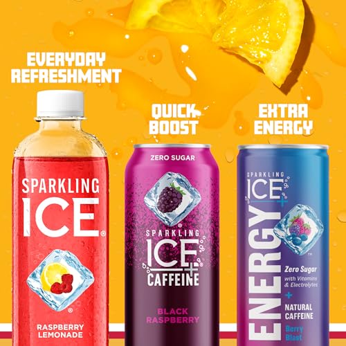 Sparkling Ice, Raspberry Lemonade Sparkling Water, Zero Sugar Flavored Water