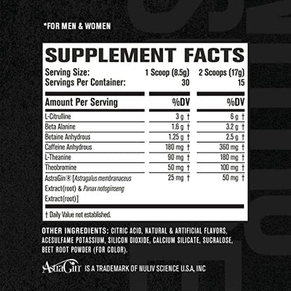 NITROSURGE Pre Workout Supplement - Endless Energy, Instant Strength Gains