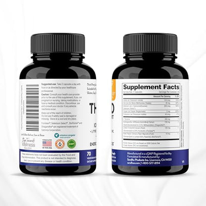 Sandhu's Thyroid Support Complex with Iodine Supplement|60 Capsules, 30 Days Supply