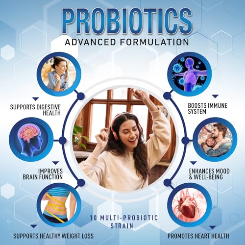Premium Probiotics 60 Billion CFU with Organic Prebiotics & Digestive Enzymes; Dr. Formulated