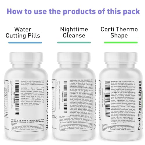 Sculpt Shred Cleanse Detox as 3x Action Diet Pills for Puffiness Belly Bloating & Loss of Waste