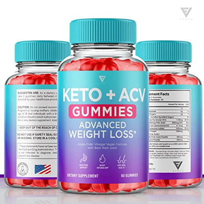 (2 Pack) Keto ACV Gummies Advanced Weight Loss, ACV Keto Gummies Fat Apple Cider