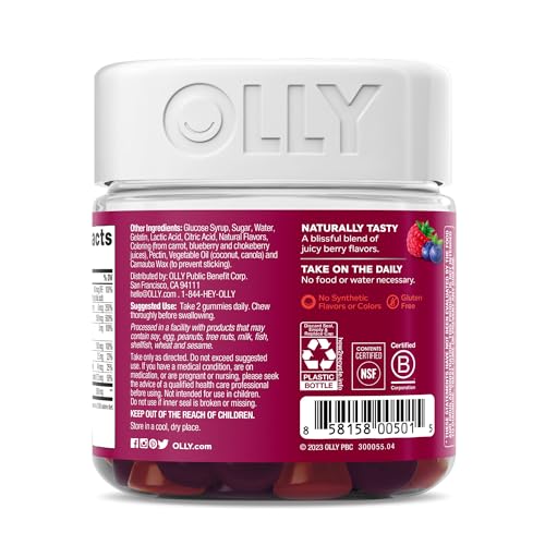 OLLY Women's Multivitamin Gummy, Overall Health and Immune Support