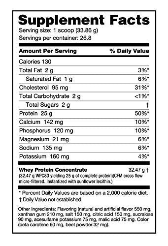 NutraBio Classic Whey Protein Powder- 25G of Protein Per Scoop - Full-Spectrum Amino