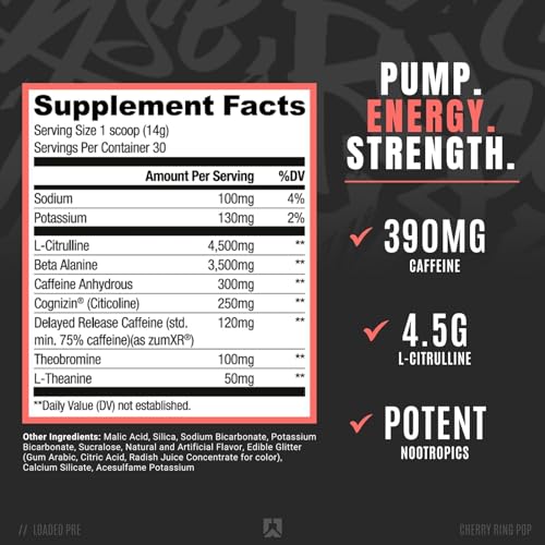 Ryse Loaded Pre Workout Powder Supplement for Men & Women | Pumps, Energy, Focus