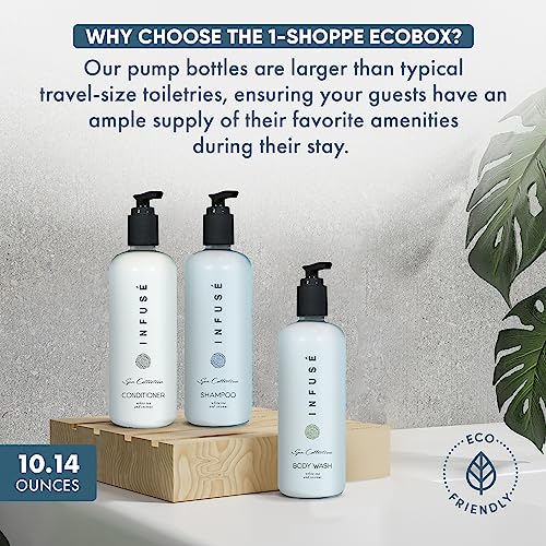 1-Shoppe Aquavera 20 Piece Ecobox All-In-Kit | White Tea and Coconut Soap | 6 Shampoo