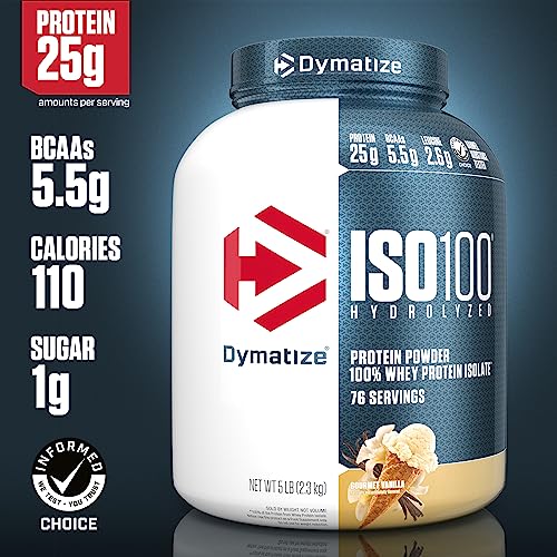 Dymatize ISO 100 Protein Powder with 25g of Hydrolyzed 100% Whey Isolate, Vanilla 5