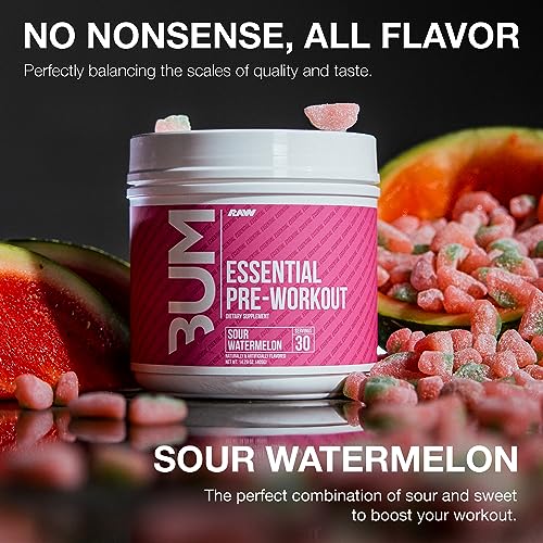 RAW Essential Pre-Workout Powder (Sour Watermelon) - Chris Bumstead Sports Nutrition