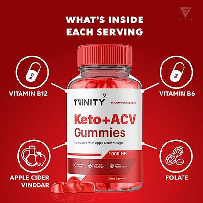 (3 Pack) Trinity Keto, Trinity Keto ACV Gummies - Trinity Keto ACV Gummies Advanced