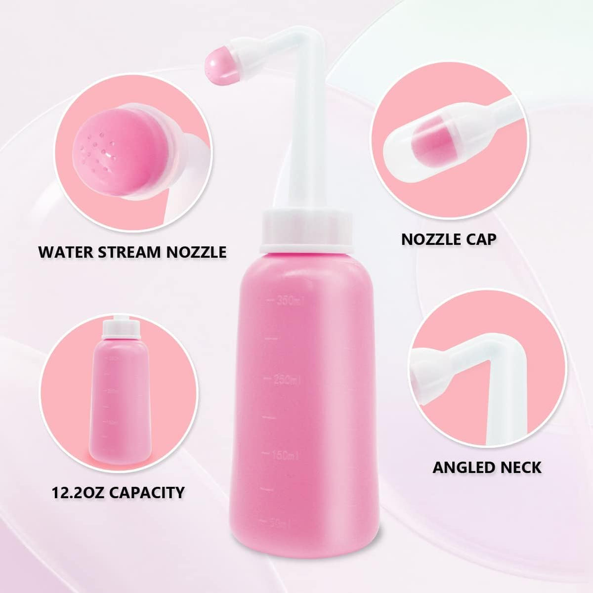 Premium Peri Bottle for Postpartum Care | Upside Down Peri Bottle, Dermoplast Spray