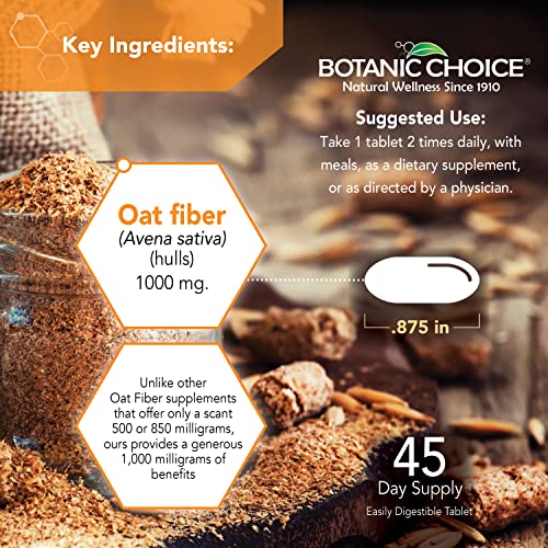 Botanic Choice Oat Fiber -Natural Oat Fiber Dietary Supplement to Support Digestive Health