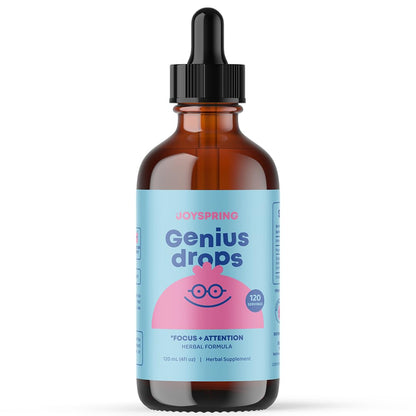 JoySpring Genius Drops Brain Supplement for Kids - Kids Attention Supplements Support 