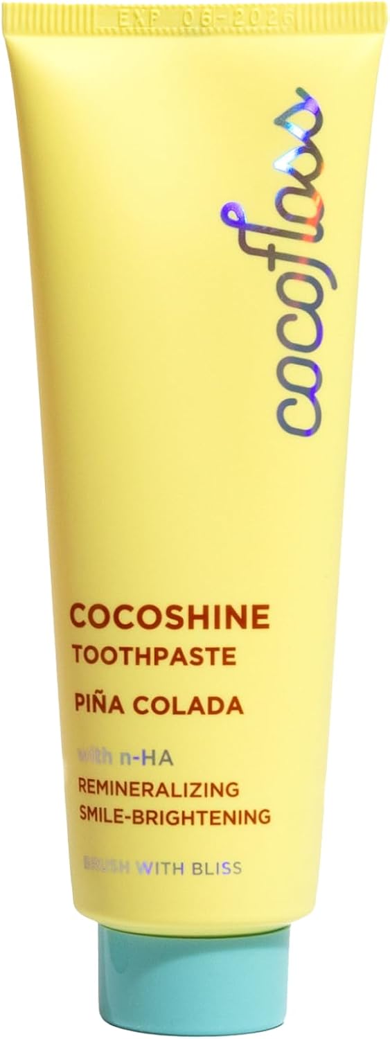Cocoshine 15% Nano-Hydroxyapatite Toothpaste by COCOLAB, Pina Colada 3.4oz