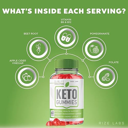 (2 Pack) SlimLife Keto Gummies, SlimLife Evolution Keto Gummies for Advanced Weight