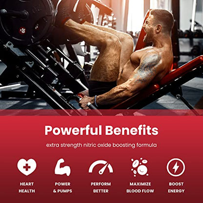 Nitric Oxide Supplement | L-Arginine, L Citrulline Malate, AAKG, Pine Bark, Grape Seed