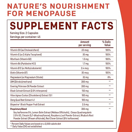 20-in-1 Menopause Supplements for Women - Dim Supplement Women - Estrogen Supple