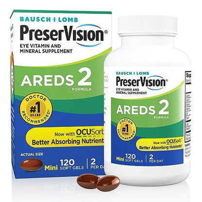 PreserVision AREDS 2 Eye Vitamin & Mineral Supplement, Contains Lutein