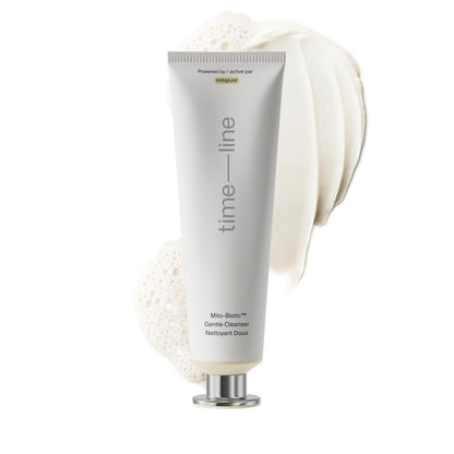 Timeline Mitopure Gentle Cleanser - Non-Drying & Calming Foaming Mousse with Ceramides to Remove Makeup & Strengthen Skin Barrier for All Skin Types - 3.38 Fl Oz