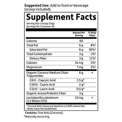 Garden of Life Dr. Formulated Keto Organic MCT Powder - 30 Servings, 6g MCTs