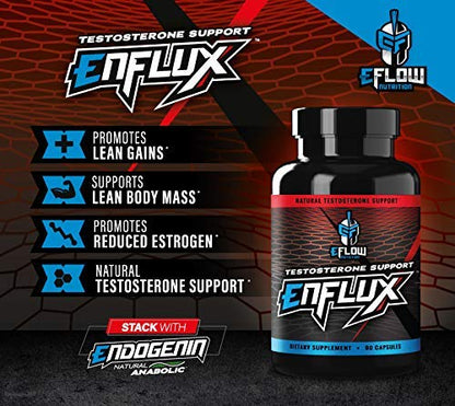 eFlow Nutrition Enflux Natural T Support with KSM-66 Ashwagandha - Supplement