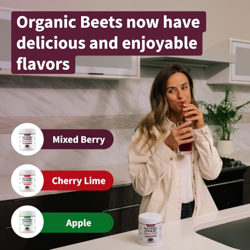 Snap Supplements USDA Organic Beet Root Powder, 3-in-1 Nitric Oxide Supplement
