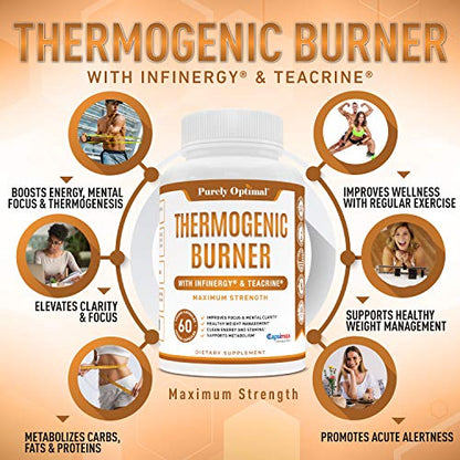 Premium Thermogenic Diet Pills - Weight Management Support, Clean Energy, Enhanced Focus