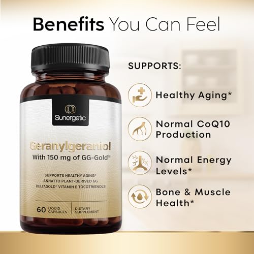 Premium Geranylgeraniol Supplement – GG-Gold 150mg with DeltaGold Vitamin E Tocotrienols