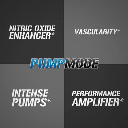 EVL PumpMode Nitric Oxide Supplement - Nitric Oxide Booster Pump Pre Workout Powder with Glycerol and Betaine for Muscle Recovery Growth and Endurance - Stim Free Pre Workout Drink (Unflavored)