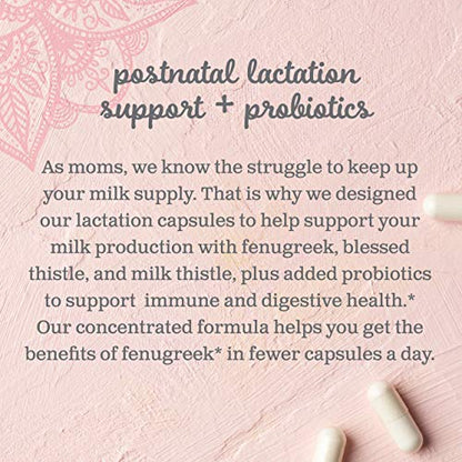 Mommy's Bliss Postnatal Lactation Support Supplement with Probiotics: Support Breastfeeding