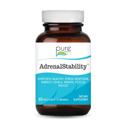 Adrenal Stability by Pure Essence - Adrenal Fatigue Supplement with Ashwagandha, Holy Basil, Supports Healthy Stress Response, Energy, Sleep (30 Caps)