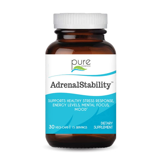 Adrenal Stability by Pure Essence - Adrenal Fatigue Supplement with Ashwagandha, Holy Basil, Supports Healthy Stress Response, Energy, Sleep (30 Caps)