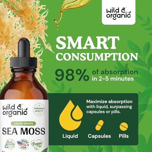 Sea Moss - Organic Sea Moss Liquid Drops - Irish Sea Moss Supplement - Seamoss