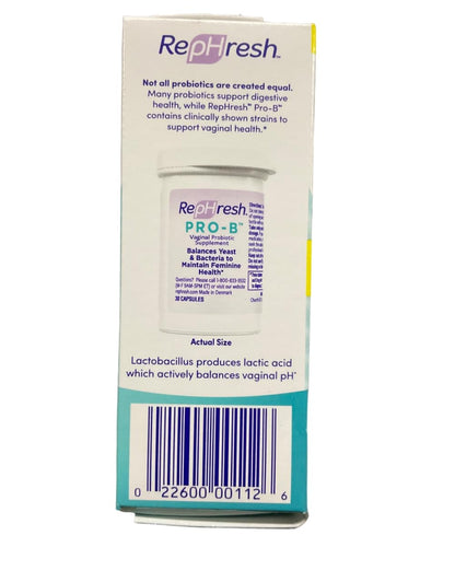 RepHresh Pro-B Probiotic Feminine Supplement FamilyValue 3Pack (30Count)