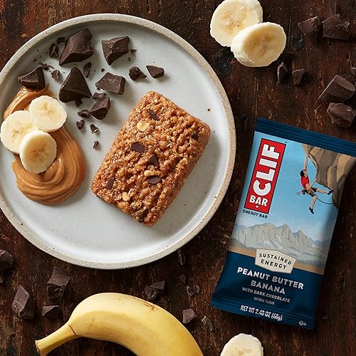 Clif Bar - Peanut Butter Banana with Dark Chocolate Flavor - Made with Organic Oats